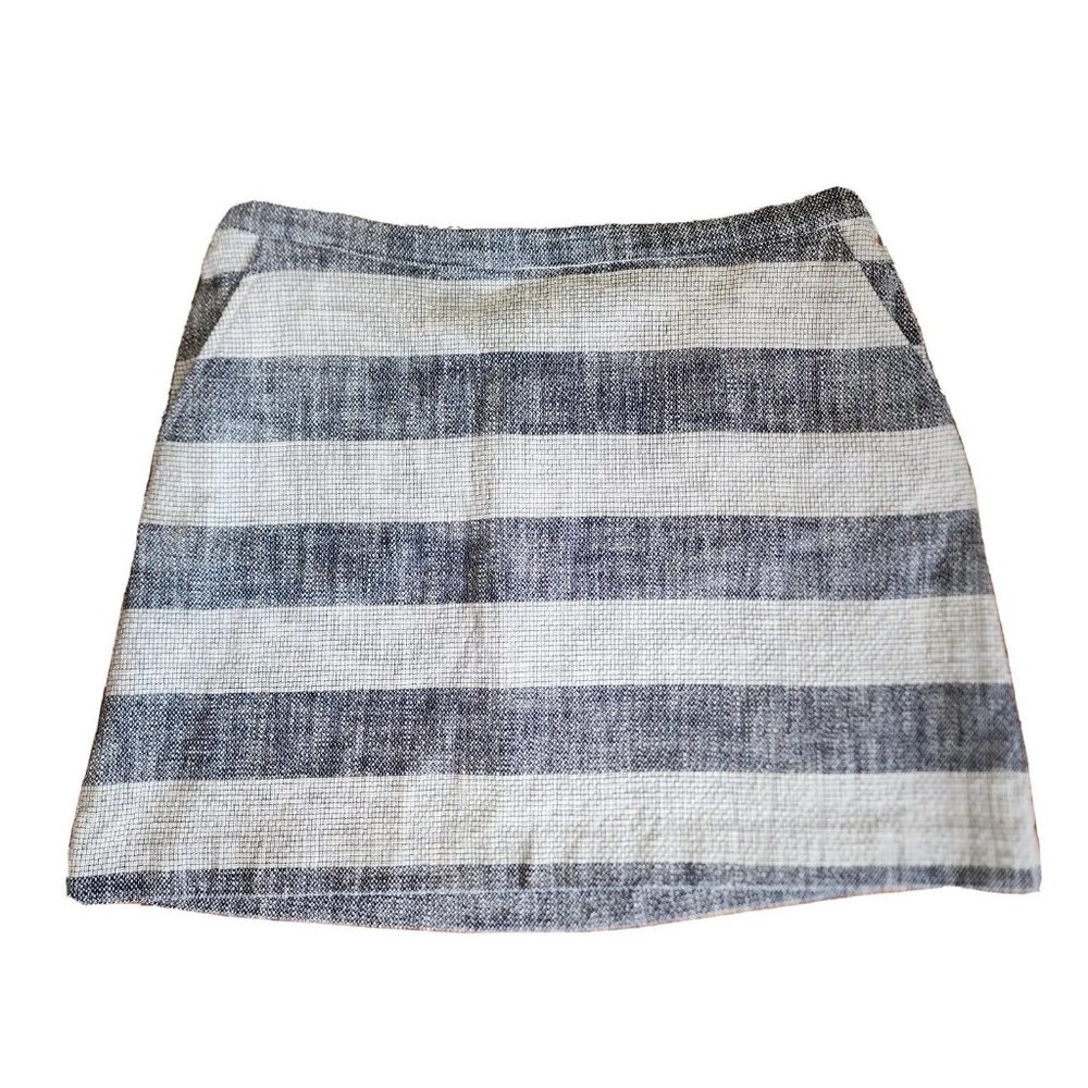 A New Day Skirt Womens Size XL Blue White Striped Pull‎ On Stretch with Pockets